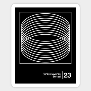 Forest Swords / Minimal Style Graphic Artwork Magnet